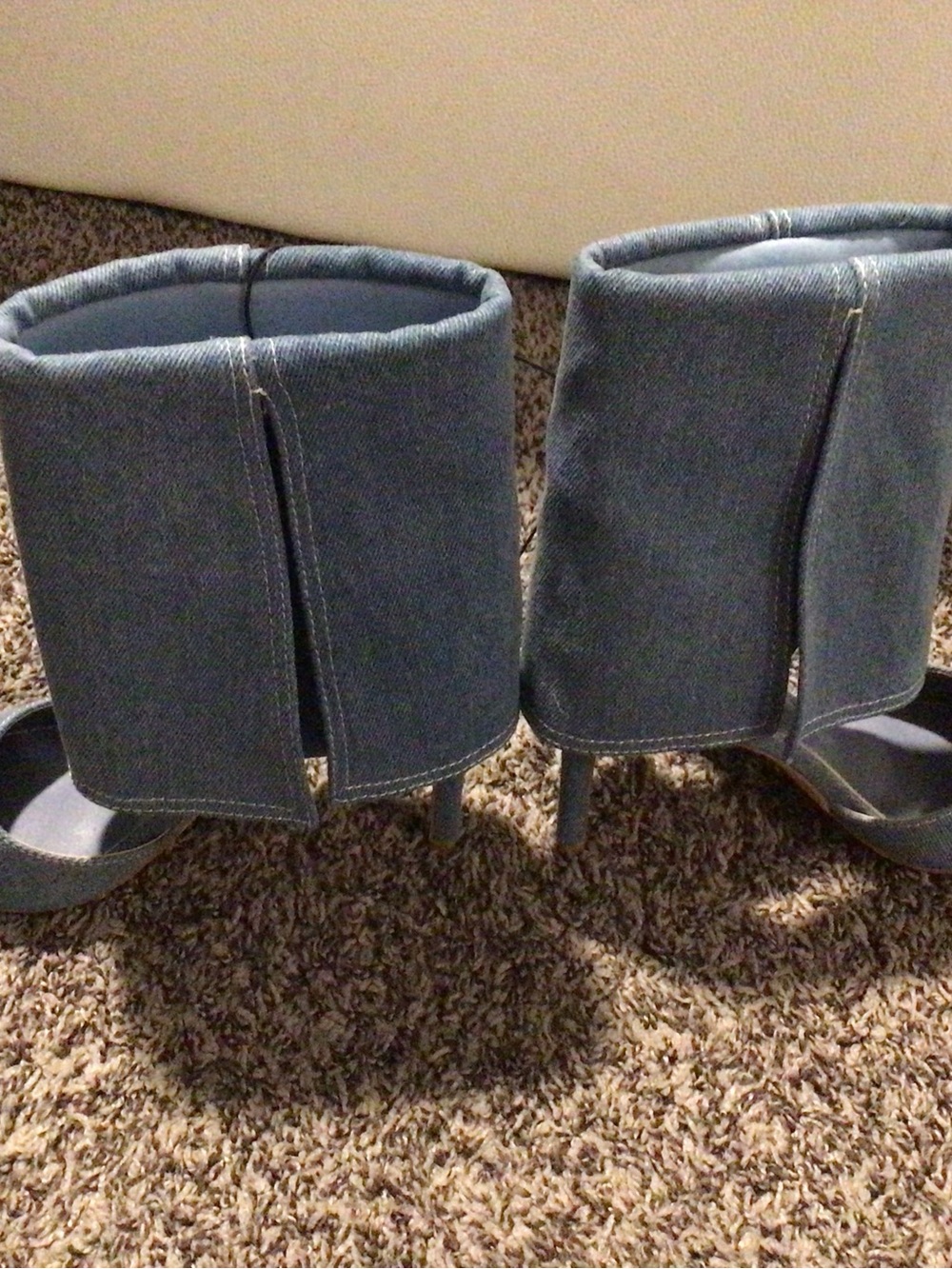 True Religion Denim Cuff Pointed-Toe Heels in Light Blue - Picture 4 of 6